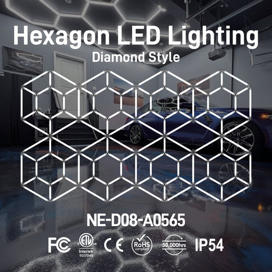 Hexagon LED Lighting Diamond Style NE-D08-A0565, 780W, 6500K