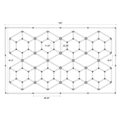 Hexagon LED Lighting Diamond Style NE-D08-S0565, 2100W, 6500K