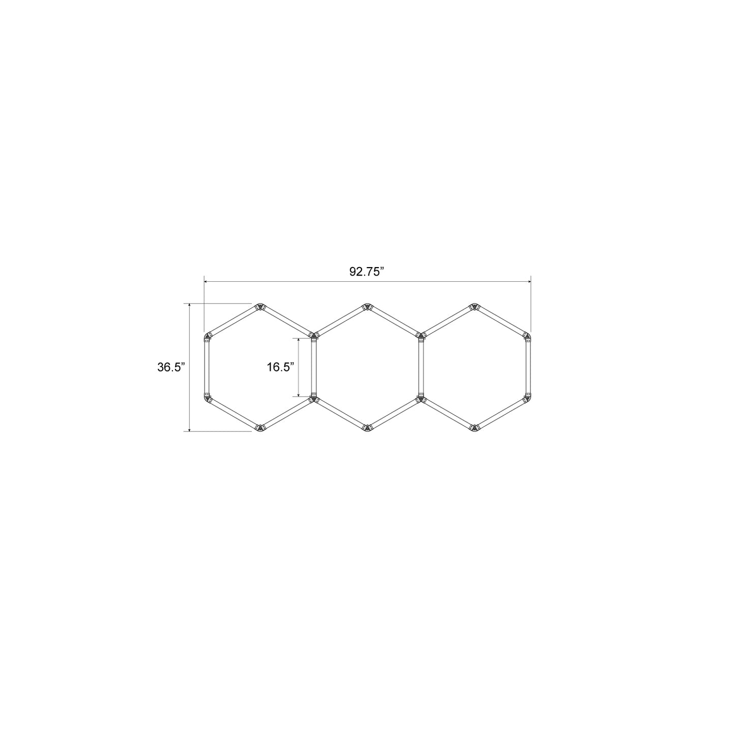 Hexagon LED Lighting Honeycomb Style NE-H03-A0420, 144W, 6500K