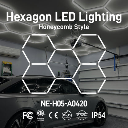 Hexagon LED Lighting Honeycomb Style NE-H05-A0420, 216W, 6500K