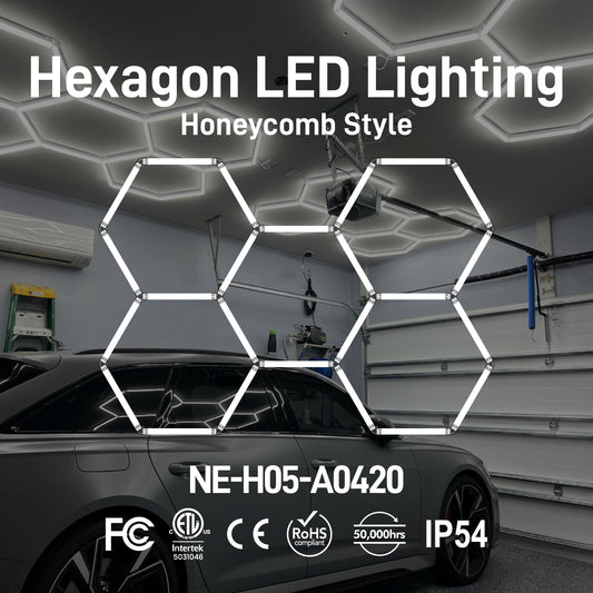 Hexagon LED Lighting Honeycomb Style NE-H05-A0420, 216W, 6500K