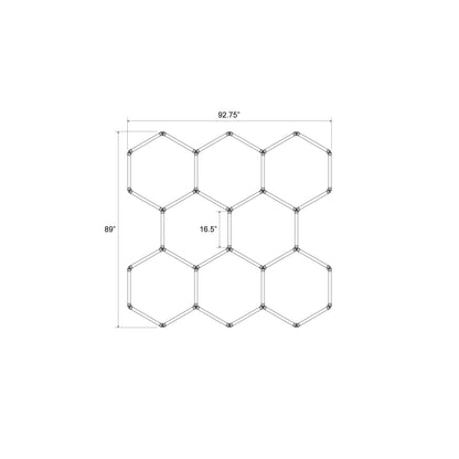 Hexagon LED Lighting Honeycomb Style NE-H08-A0420, 315W, 6500K