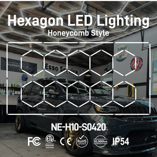 Hexagon LED Lighting Honeycomb Style NE-H10-S0420, 708W, 6500K