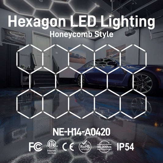 Hexagon LED Lighting Honeycomb Style NE-H14-A0420, 515W, 6500K