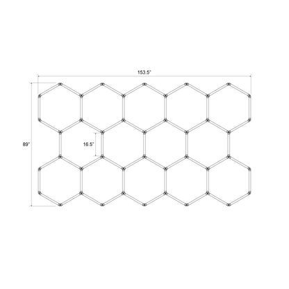 Hexagon LED Lighting Honeycomb Style NE-H14-A0420, 515W, 6500K