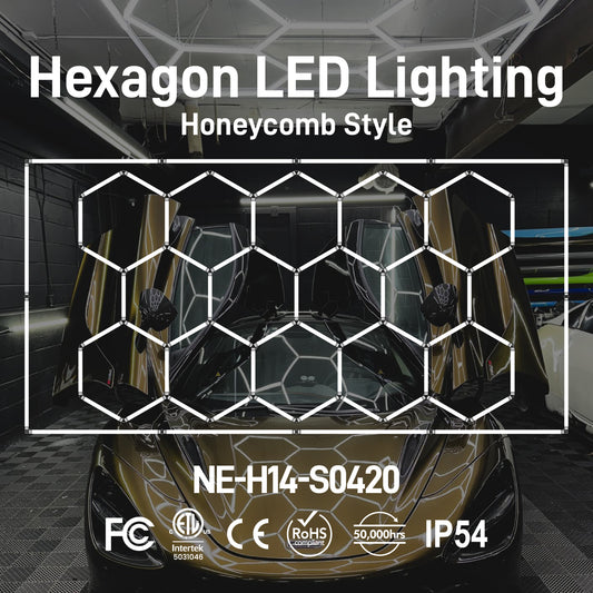 Hexagon LED Lighting Honeycomb Style NE-H14-S0420, 755W, 6500K