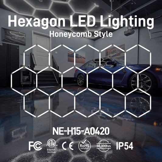 Hexagon LED Lighting Honeycomb Style NE-H15-A0420, 570W, 6500K