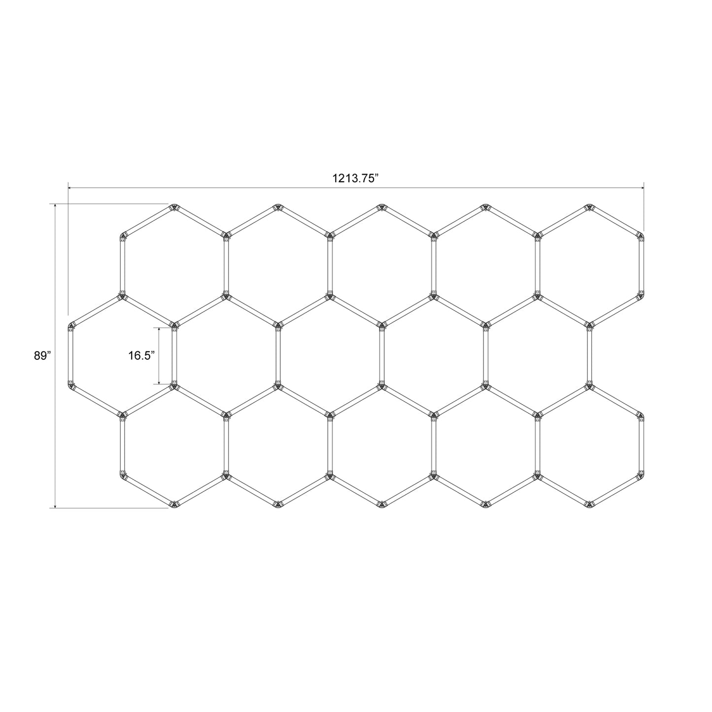 Hexagon LED Lighting Honeycomb Style NE-H15-A0420, 570W, 6500K
