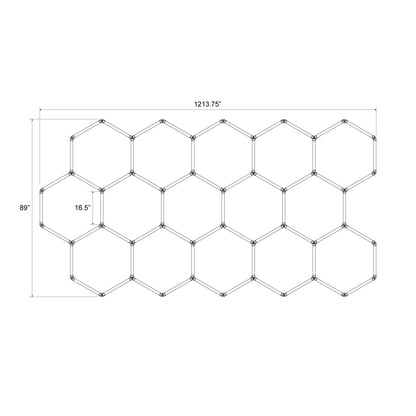 Hexagon LED Lighting Honeycomb Style NE-H15-A0420, 570W, 6500K