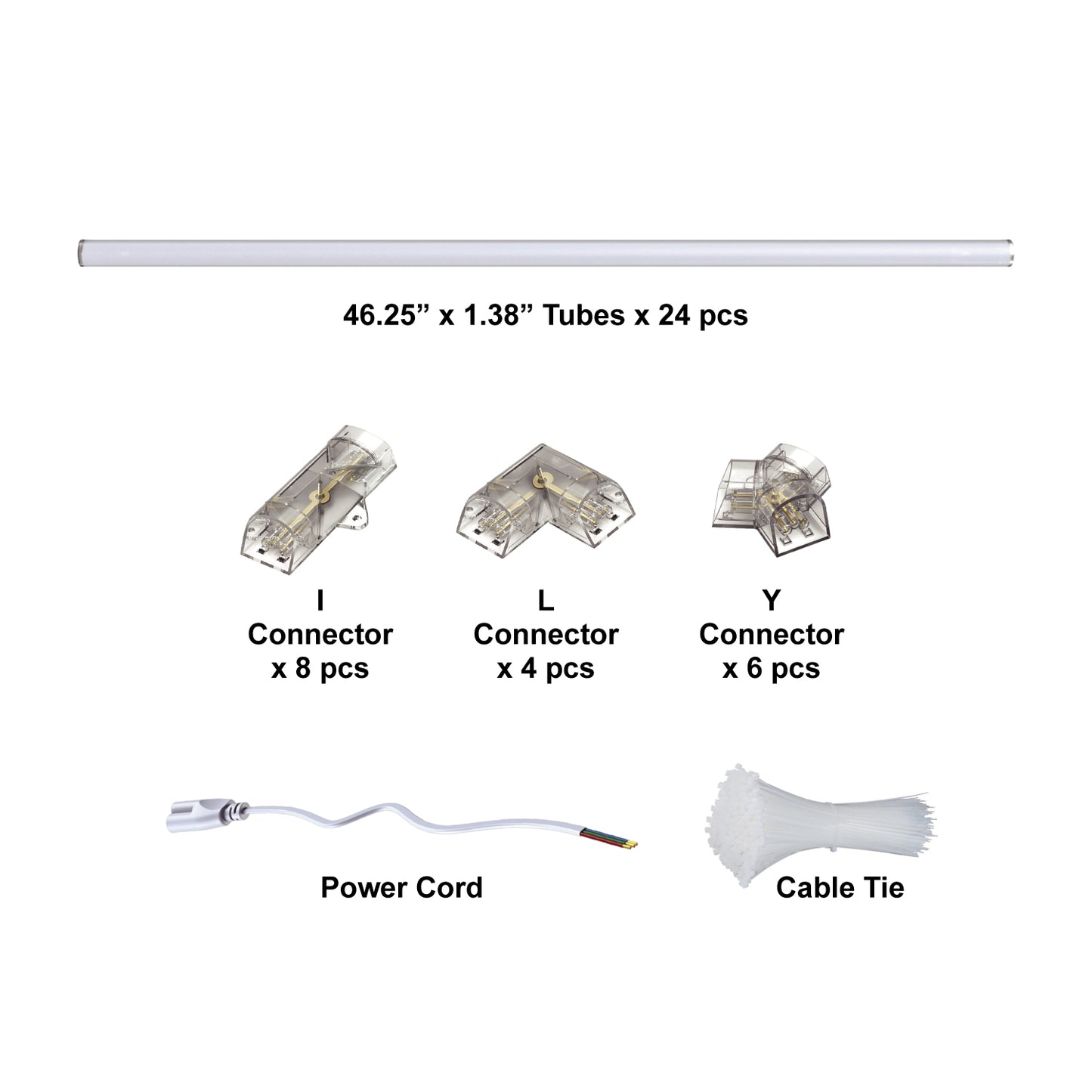 Hexagon LED Lighting Line Layout Art Style NE-LL1-S1175, 480W, 6500K