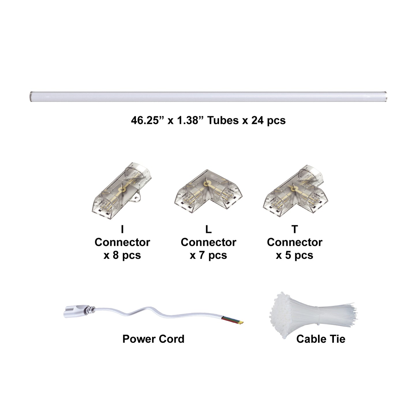 Hexagon LED Lighting Line Layout Art Style NE-LL2-S1175, 480W, 6500K