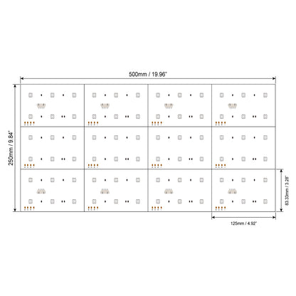NE-M5050RGBW72, RGBW LED Matrix Light Sheet 24V, Cuttable Flexible Panel for Backlighting & Furniture