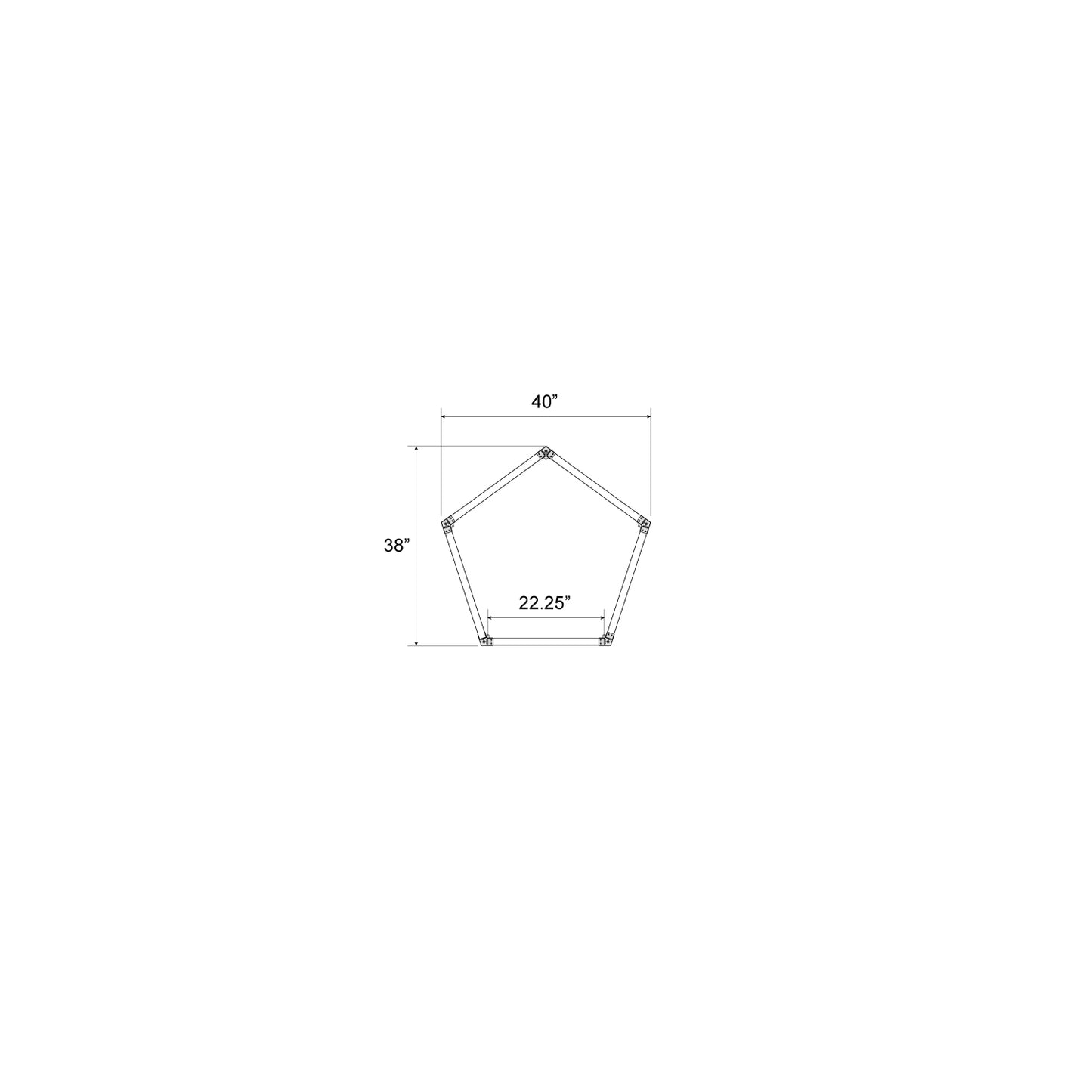 Hexagon LED Lighting Pentagon Style NE-P01-P0565, 50W, 6500K