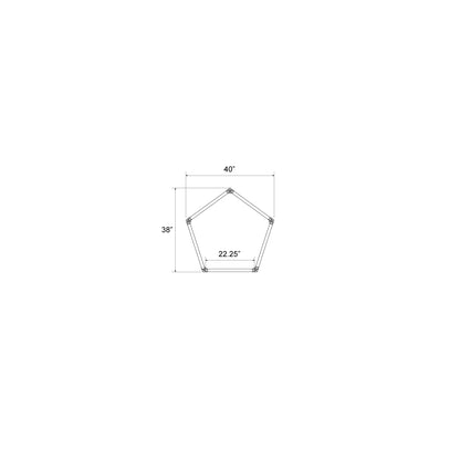 Hexagon LED Lighting Pentagon Style NE-P01-P0565, 50W, 6500K