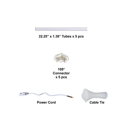 Hexagon LED Lighting Pentagon Style NE-P01-P0565, 50W, 6500K