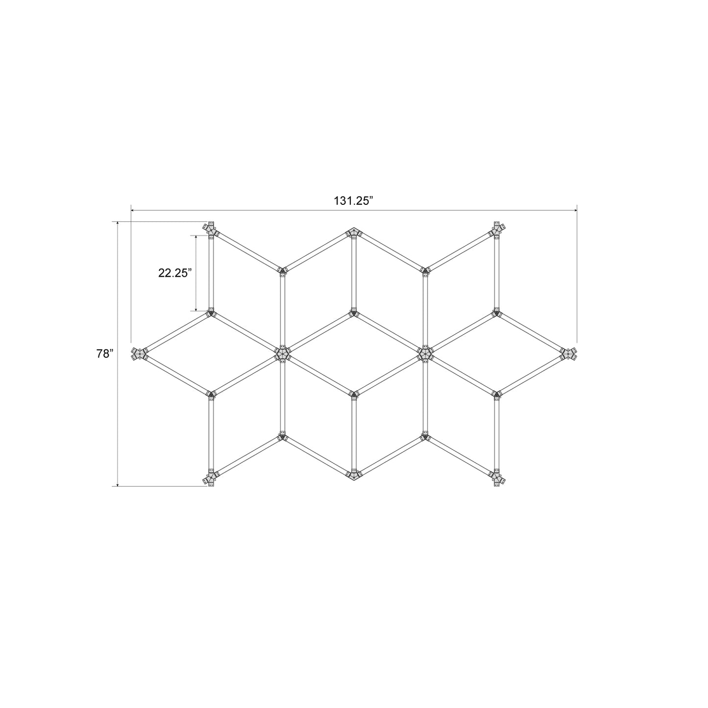 Hexagon LED Lighting Pentacle Style NE-P02-A0565, 300W, 6500K