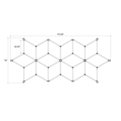 Hexagon LED Lighting Pentacle Style NE-P03-A0565, 420W, 6500K