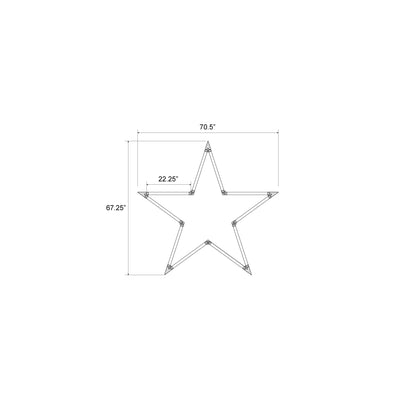 Hexagon LED Lighting Star Shape Style NE-S01-S0565, 145W, 6500K
