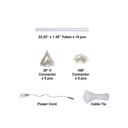 Hexagon LED Lighting Star Shape Style NE-S01-S0565, 145W, 6500K