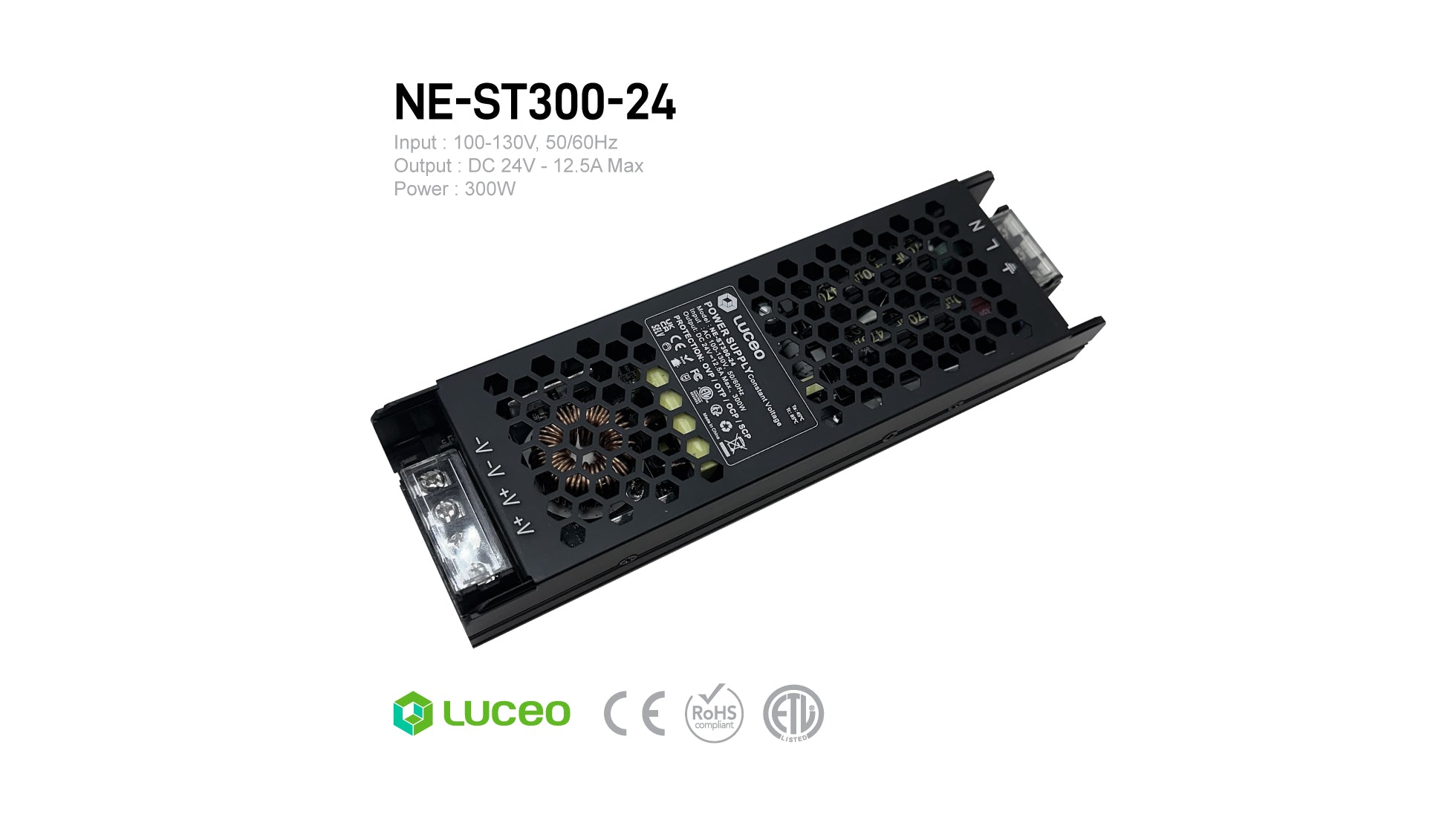 [LUCEO] NE-ST300-24 Indoor LED Driver 300W 24V – Rite LED