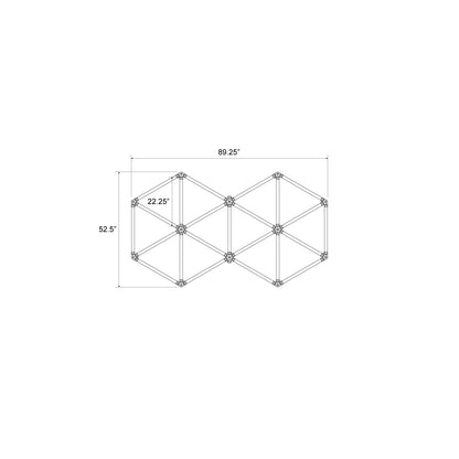 Hexagon LED Lighting Triangle Pattern Style NE-T02-A0565, 255W, 6500K