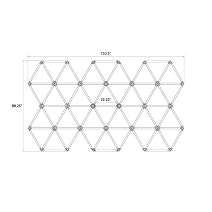 Hexagon LED Lighting Triangle Pattern Style NE-T06-A0565, 715W, 6500K