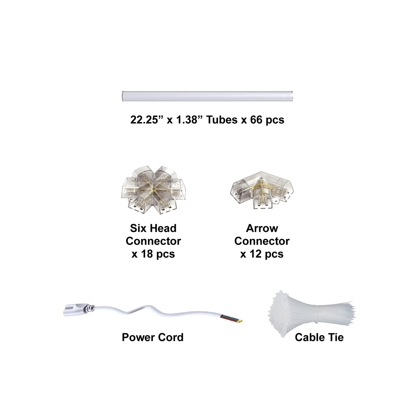 Hexagon LED Lighting Triangle Pattern Style NE-T06-H0565, 660W, 6500K