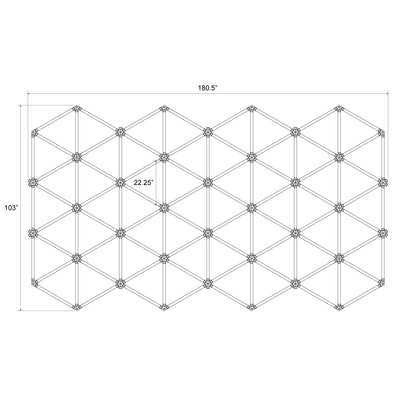 Hexagon LED Lighting Triangle Pattern Style NE-T08-A0565, 945W, 6500K