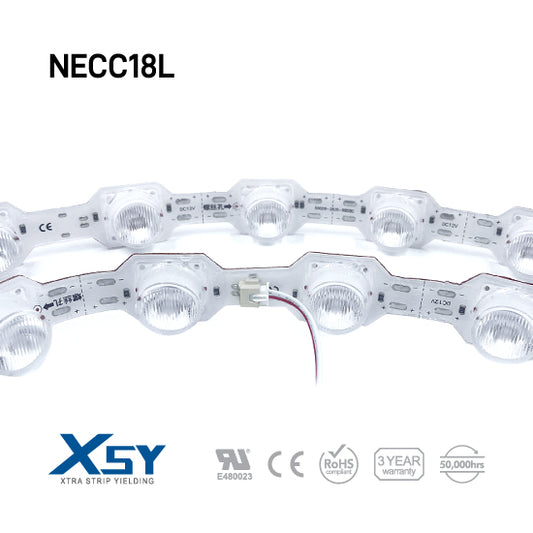 NECC18L, Lens LED module strips 18led/m, 12V, 20W, 10m(32.8Ft)