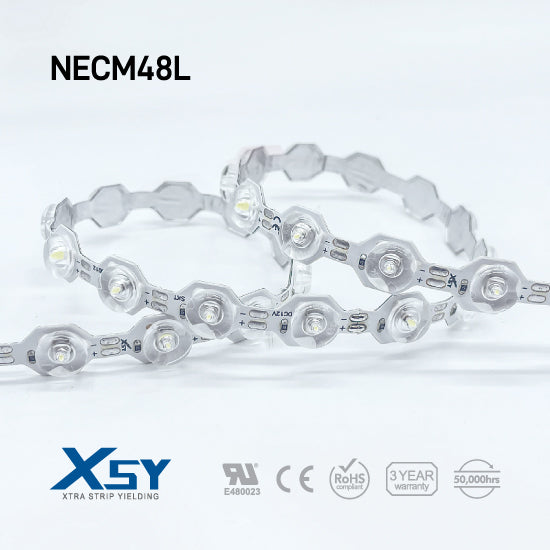 NECM48L, Flexible LED Strip Lens 48led/m, 12V, 17W/m, 20M(65.5FT)