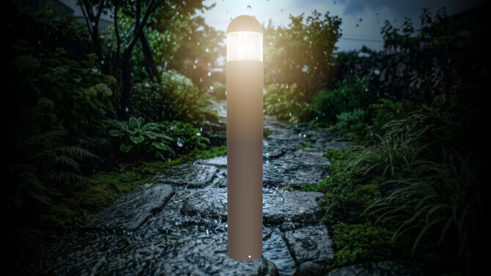 NIES-BD02, Modern Landscape Bollard Light Waterproof Ip65 24W 3CCT Adjustable Outdoor