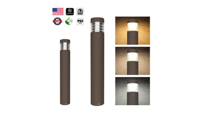 NIES-BD05, Modern Landscape Bollard Light Waterproof Ip65 24W 3CCT Adjustable Outdoor