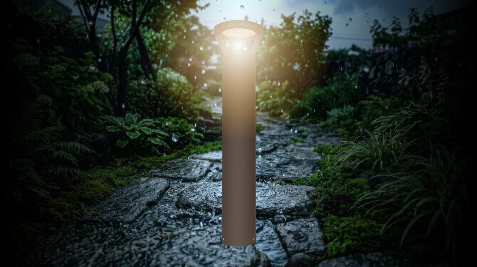 NIES-BD06, Modern Landscape Bollard Light Waterproof Ip65 24W 3CCT Adjustable Outdoor