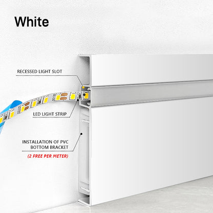 NRMS-A-03 Lumi Base Moulding 120mm Clip-Type, Aluminum material