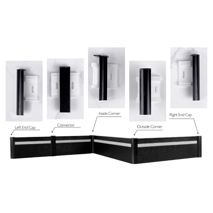 NRMS-A-03 Lumi Base Moulding 120mm Clip-Type, Aluminum material
