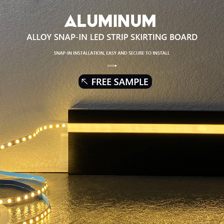 NRMS-A-03 Lumi Base Moulding 120mm Clip-Type, Aluminum material