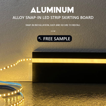 NRMS-A-03 Lumi Base Moulding 120mm Clip-Type, Aluminum material
