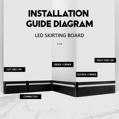 NRMS-A-03 Lumi Base Moulding 120mm Clip-Type, Aluminum material