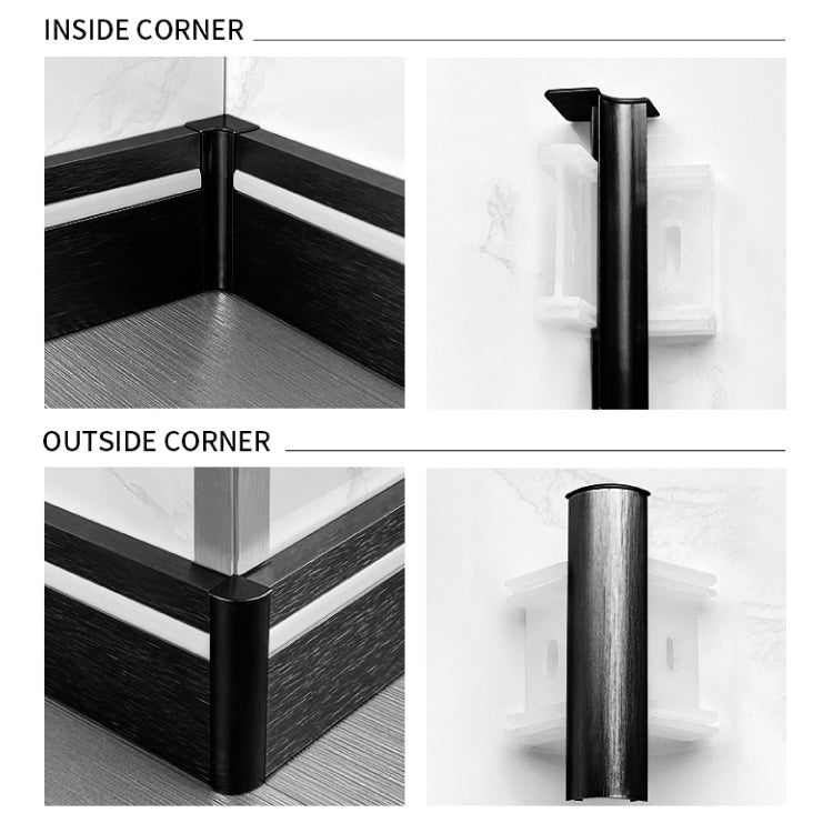 NRMS-A-03 Lumi Base Moulding 120mm Clip-Type, Aluminum material