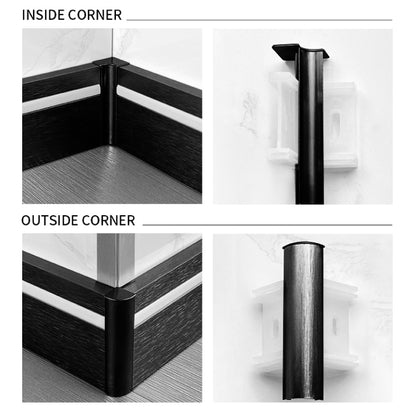 NRMS-A-03 Lumi Base Moulding 120mm Clip-Type, Aluminum material
