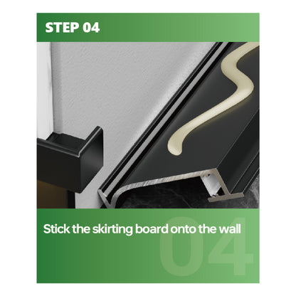 NRMS-A-09 Lumi Base Moulding 80mm Clip-Type, Aluminum material