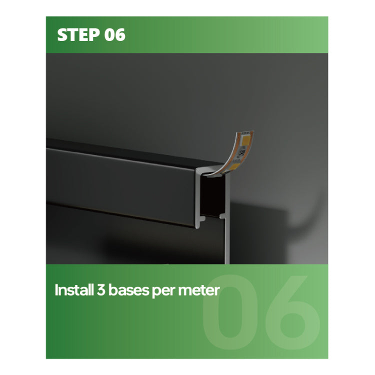 NRMS-A-09 Lumi Base Moulding 80mm Clip-Type, Aluminum material