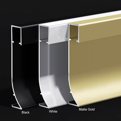 NRMS-A-09 Lumi Base Moulding 80mm Clip-Type, Aluminum material
