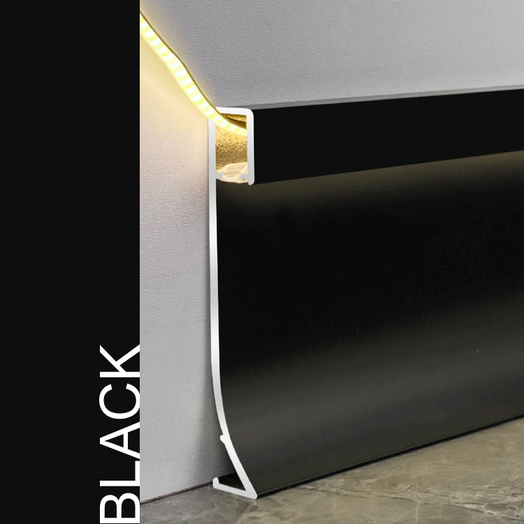 NRMS-A-09 Lumi Base Moulding 80mm Clip-Type, Aluminum material