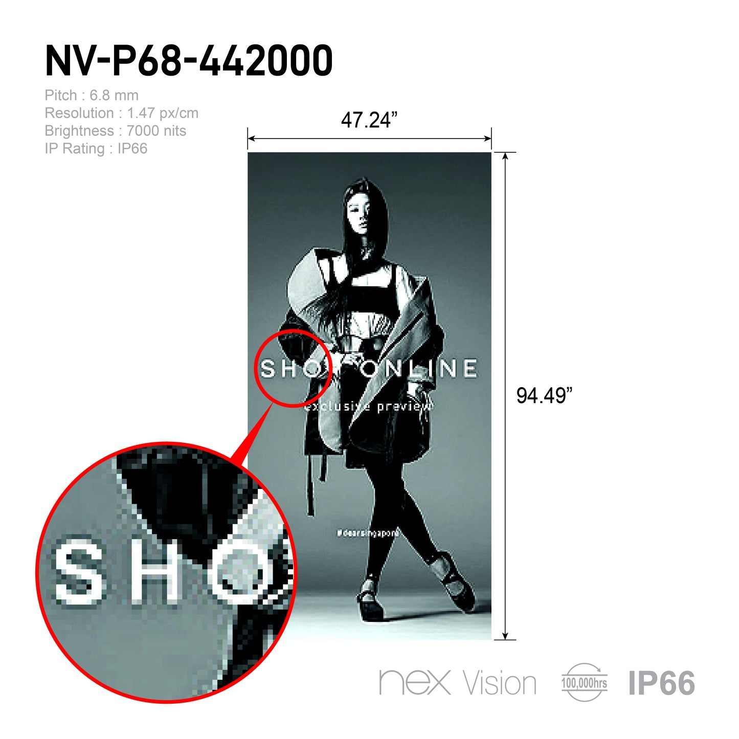 P6.8 Outdoor HD LED Digital Signage - NEX Vision