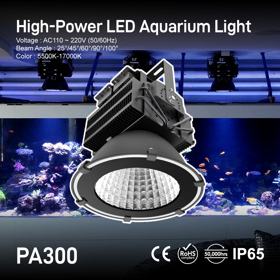 PA300, High-Power LED Aquarium Light AC110 ~ 220V (50/60Hz)