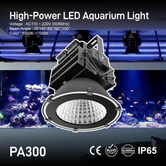 PA300, High-Power LED Aquarium Light AC110 ~ 220V (50/60Hz)