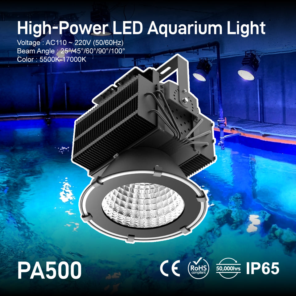 PA500, High-Power LED Aquarium Light AC110 ~ 220V (50/60Hz)