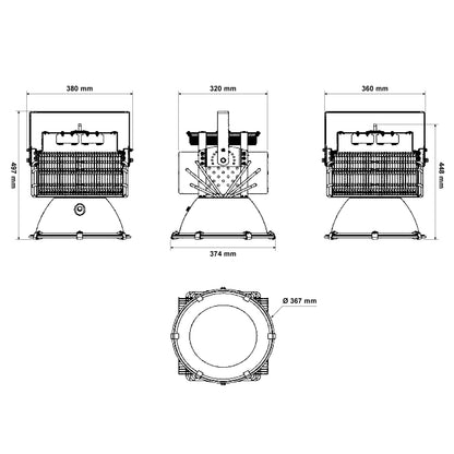 PA500, High-Power LED Aquarium Light AC110 ~ 220V (50/60Hz)