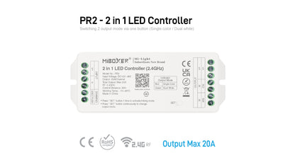 PR2, 2 in 1 LED Controller (2.4GHz) Output Max 20A
